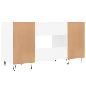 Berkfield Desk White 140x50x75 cm Engineered Wood