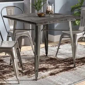 80.01 Cm Dining Table Metallic