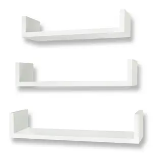 Byun 3 Piece Floating Shelf Set White