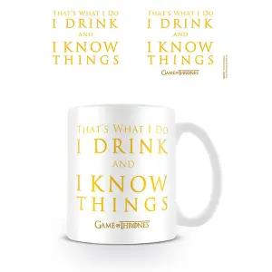 Game of Thrones Drink & Know Things Mug Yellow/White (One Size)