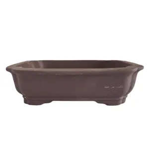 Unglazed Bonsai Pot Rectangle - 26cm x 20cm x 6cm - YB1127