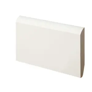 PACK OF 20 (Total 20 Units)  - Dual Purpose Chamfered & Bullnose Primed MDF Skirting- 14.5mm x 94mm - 4200mm Length