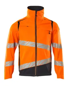 Mascot Accelerate Safe Work Jacket with Stretch Zones (Hi-Vis Orange/Dark Navy)  (XXX large)