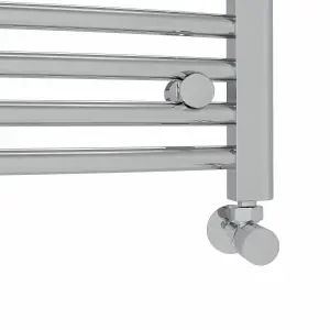 Right Radiators 1400x600 mm Curved Heated Towel Rail Radiator Bathroom Ladder Warmer Chrome