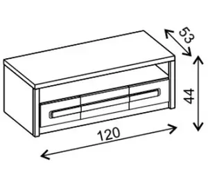 Roma Basic Entertainment Unit For TVs Up To 49" - W3000mm H1940mm D530mm, Stylish and Durable