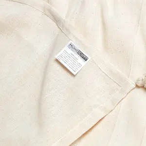 Homescapes Cotton Rajput Ribbed Natural Throw, 225 x 255 cm