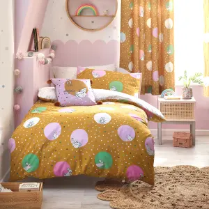 Peter Rabbit™ Dotty Single Duvet Cover Set, Polyester, Cotton, Ochre