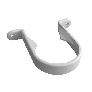 5 x White Round 68mm Downpipe Brackets, Freeflow Rain Water Systems