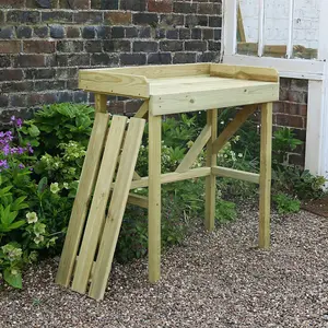 Zest Wooden Potting Bench Garden Work Table Multi Purpose Table