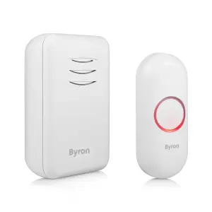 Byron 311 White Wireless Battery-powered Door chime kit DBY-22311-KF