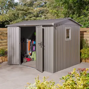 Rowlinson Brentvale 10x8 Premium Apex Metal Shed with Assembly