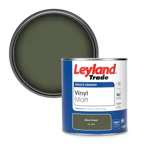 Leyland Trade Vinyl Matt Walls & Ceilings Emulsion Paint Olive Green (RAL 6003) 1L