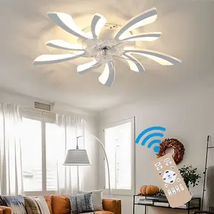 30.7'' Dia Creative White LED Ceiling Fan Light with Remote Control