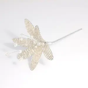 Pick: Crystal Flower: 17.5cm: Pack of 1: Silver