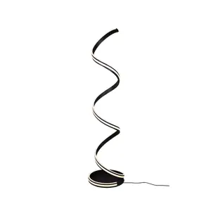 Luminosa Nuria Modern LED Integrated Floor Lamp Black Matt 2300-3000-4000K with Footswitch - UK Stock