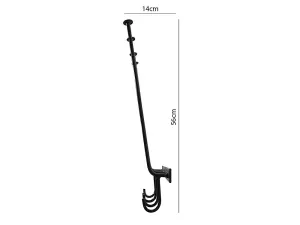 Wall Mounted Wellington Boot Rack - 2 Pair with hooks