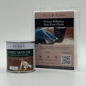 Fiddes Hard Wax Oil, Natural 250ml + Free Priory Free Cloth