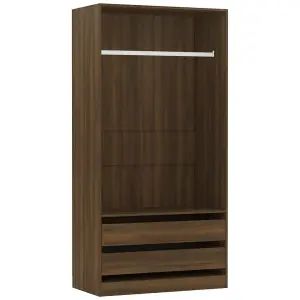 Wardrobe Brown Oak 100x50x200 cm Engineered Wood