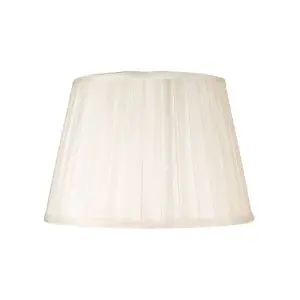 Traditional Classic Cream Faux Silk Pleated Inner Lined Lamp Shade - 10