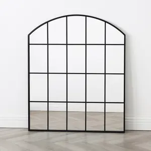 ion - Black Frame Industrial Mirror - 90x75