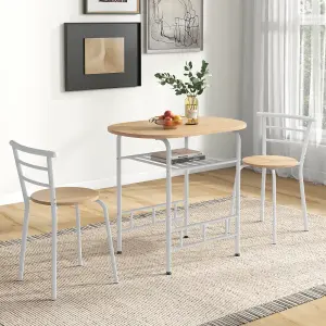 Costway 3-Piece Dining Table Set Kitchen Breakfast Nooks Table and Chairs