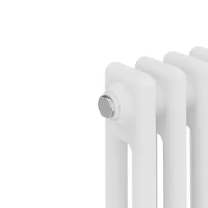 Right Radiators 300x1190 mm Horizontal Traditional 2 Column Cast Iron Style Radiator White