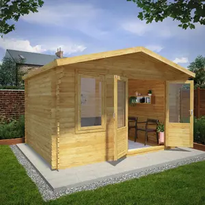 Mercia 13ft x 10ft Retreat Log Cabin 34mm