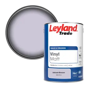 Leyland Trade Vinyl Matt Walls & Ceilings Emulsion Paint Delicate Blossom (PPG1176-3) 5L