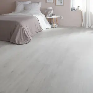 Colours Geelong Structured Grey wood effect Laminate Flooring Sample