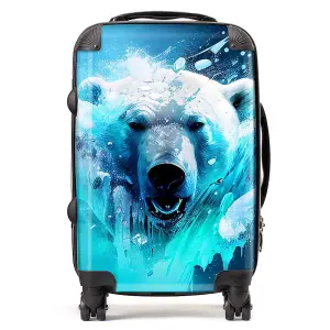 Polar Bear Face Splashart Suitcase - Cabin