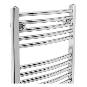 Right Radiators 1800x500 mm Bathroom Curved Heated Towel Rail Radiator Warmer Ladder Chrome