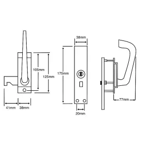 EAI - Disabled Toilet Lock Facility Indicator Bolt Set Washroom Bathroom Cubical Vacant Engaged Bolt- Satin Aluminium