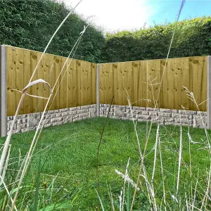 Flat Top Feather Edge Fence Panel (Pack of 5) Width: 6ft x Height: 3ft Vertical Closeboard Planks Fully Framed