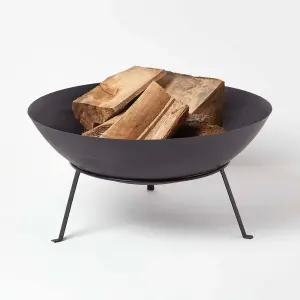 Homescapes Metal Fire Bowl with Stand