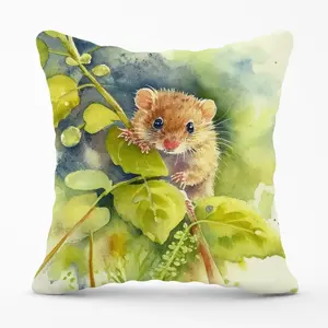 Dormouse Watercolour Cushions 60cm x 60cm