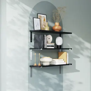 GoodHome Elgar White Steel L shape Shelving bracket (H)175mm (D)200mm