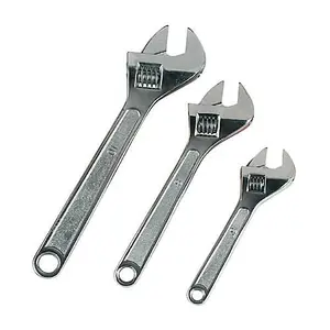 3 Piece 150mm 200mm 250mm Adjustable Spanner Wrench Set 22mm 25mm 32mm Jaws