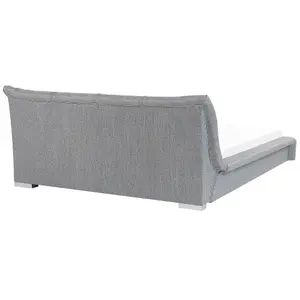 Fabric EU Super King Size Bed Grey NANTES