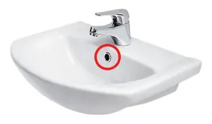 Chrome Collar Bathroom Sink Basin Overflow Cover For 19mm Hole