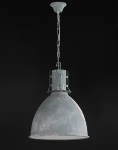 Navigare Montana Stone Grey Pendant A Rugged Industrial Look To This Quality Pendant With Chain And Concrete Design