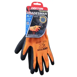 Dekton 12 Pack Tradesman Latex Coated Working Gloves, 10/Xl Cat11, En388