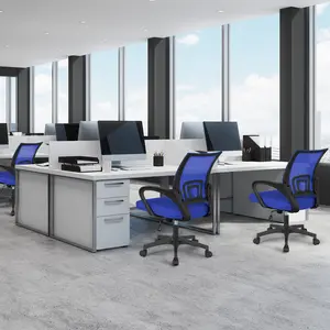 Mid-Back Mesh Swivel Office Chair Blue