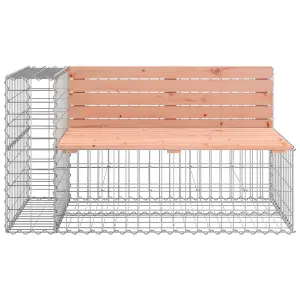 Berkfield Garden Bench with Gabion Basket Solid Wood Douglas