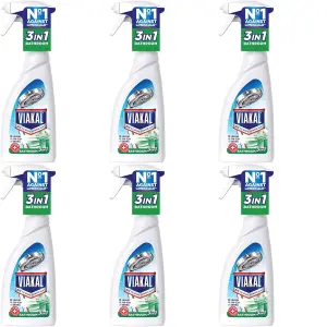 Viakal 3 in 1 Bathroom Limescale Remover Anti-Bacterial Spray 500ml (Pack of 6)