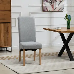 Rimini Fabric Dining Chairs - Set of 2 - Grey