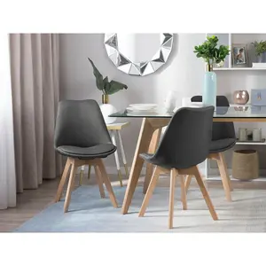 Otselic Upholstered Dining Chair (Set of 2) Dark Grey