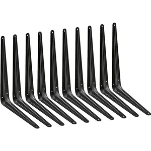 EAI - London Shelf Bracket - 300x250x45x1mm - Black - Pack of 10