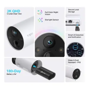 Tapo C420S1 Smart Wire-Free Security Camera System, starter pack