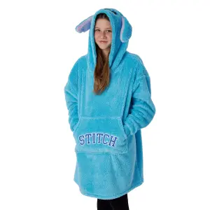 Lilo & Stitch Girls Hoodie Blanket Blue (6-8 Years)