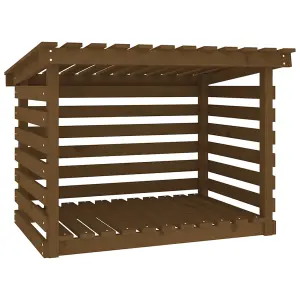 Berkfield Firewood Rack Honey Brown 108x73x79 cm Solid Wood Pine